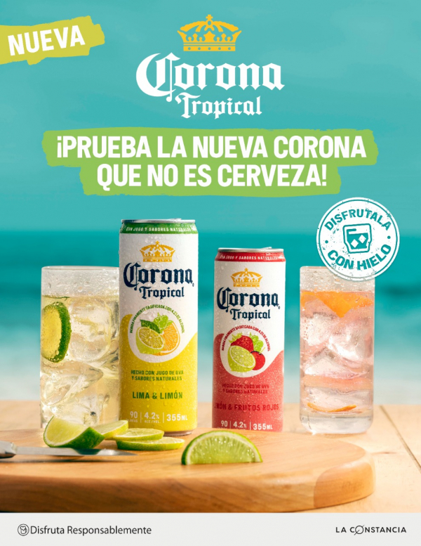Corona presenta Corona Tropical, la primera bebida que no es cerveza de la marca, en la cartera global
