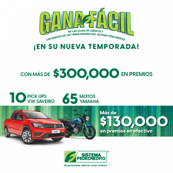 FEDECRÉDITO&#039;s new Gana Fácil season returns with more than $300,000 in prizes