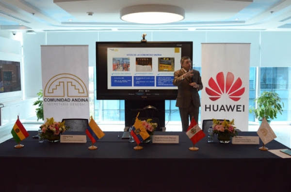 La Secretaría de la Comunidad Andina y Huawei Technologies firman convenio de cooperación