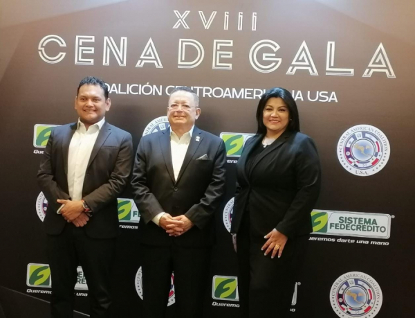 The SISTEMA FEDECRÉDITO official sponsor of the XVIII Gala Dinner of the Coalición Centroamericana USA