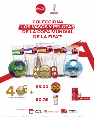 Coca-Cola te invita a coleccionar los Vasos y Pelotas de la Copa Mundial de la FIFA Qatar 2022